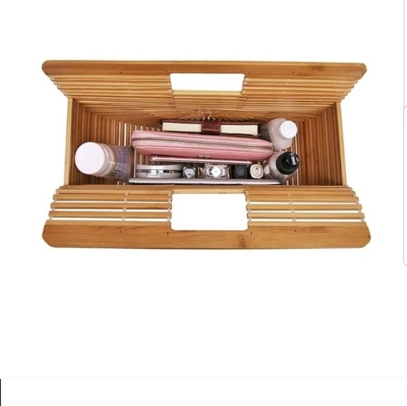 Sale💖Handmade Woven Bamboo Beach Bag Purse🆕️ - Picture 7 of 8